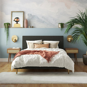 Mr. Kate Daphne Upholstered Bed - Dark Gray - Queen