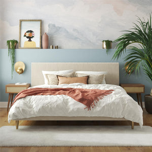 Mr. Kate Daphne Upholstered Bed - Ivory - King