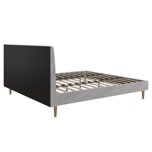 Mr. Kate Daphne Upholstered Bed - Light Gray - King