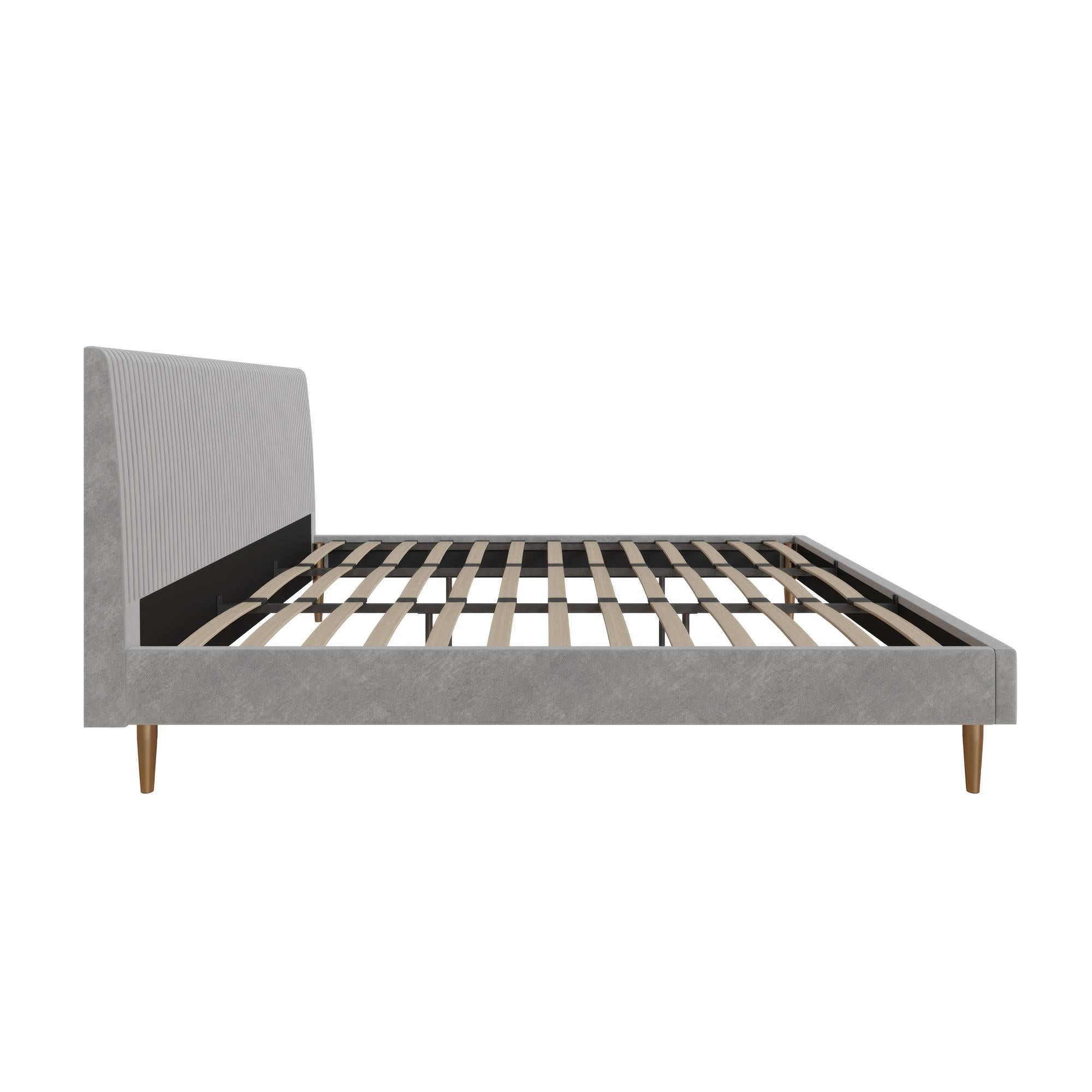Mr. Kate Daphne Upholstered Bed - Light Gray - King