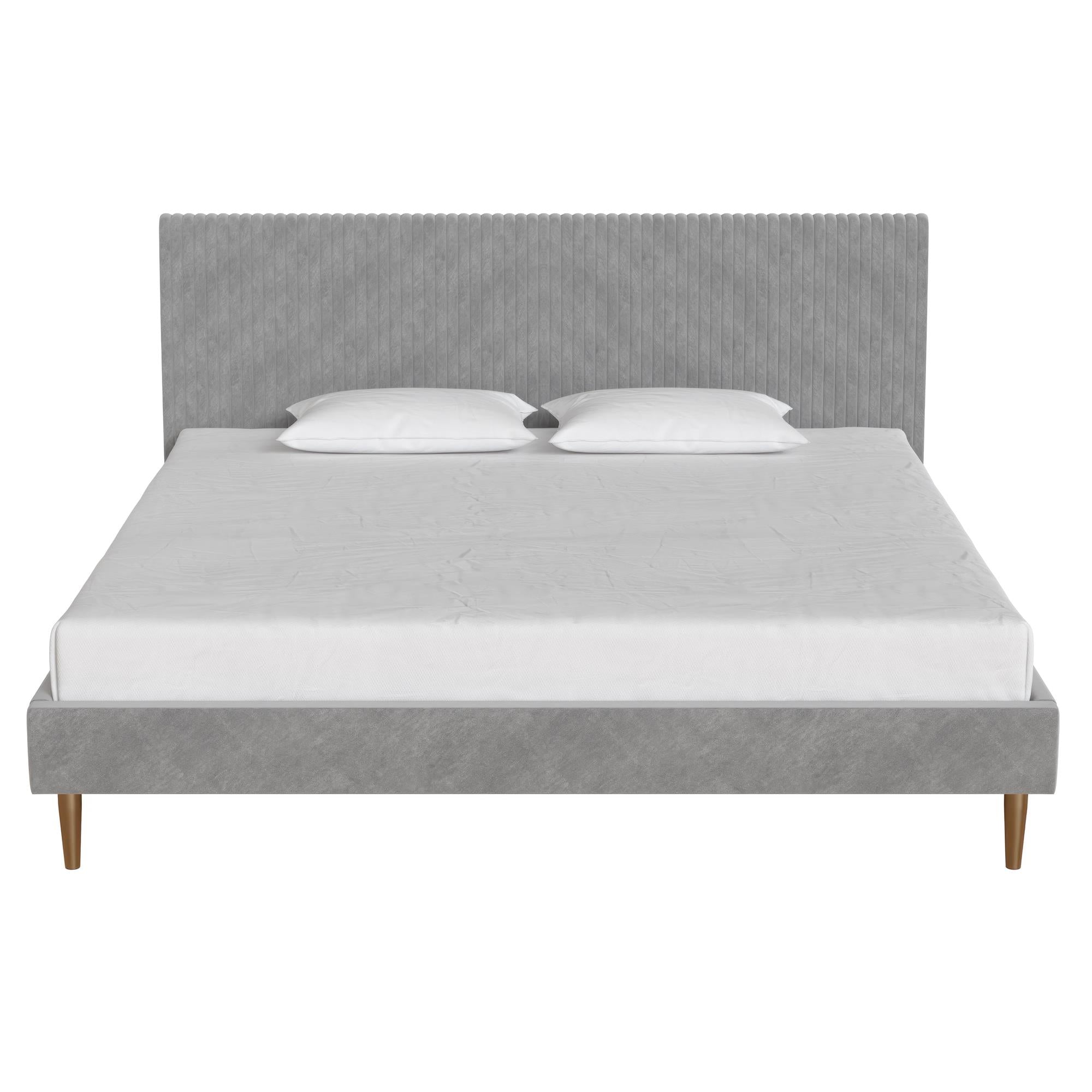 Mr. Kate Daphne Upholstered Bed - Light Gray - King