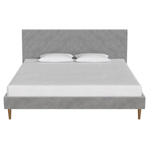 Mr. Kate Daphne Upholstered Bed - Light Gray - King