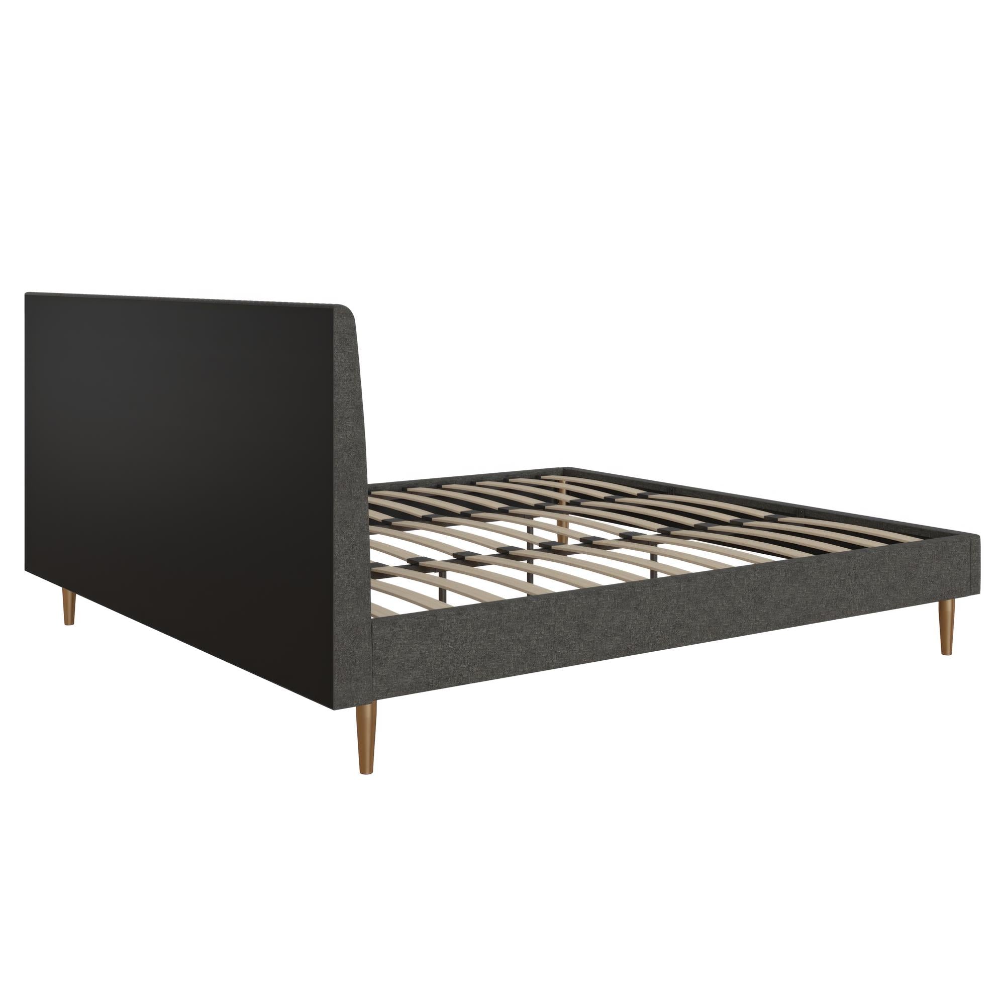 Mr. Kate Daphne Upholstered Bed - Dark Gray - King