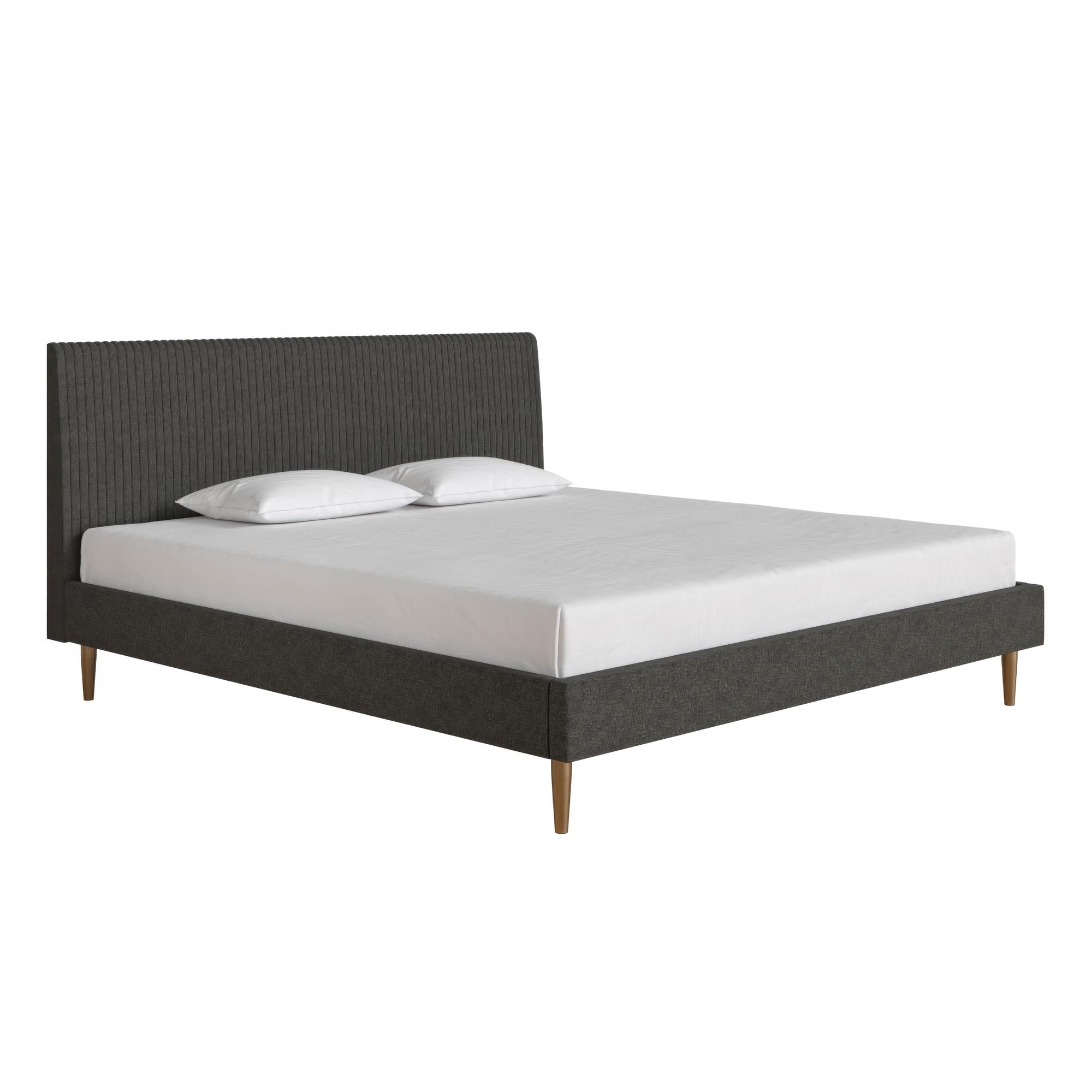 Mr. Kate Daphne Upholstered Bed - Dark Gray - King