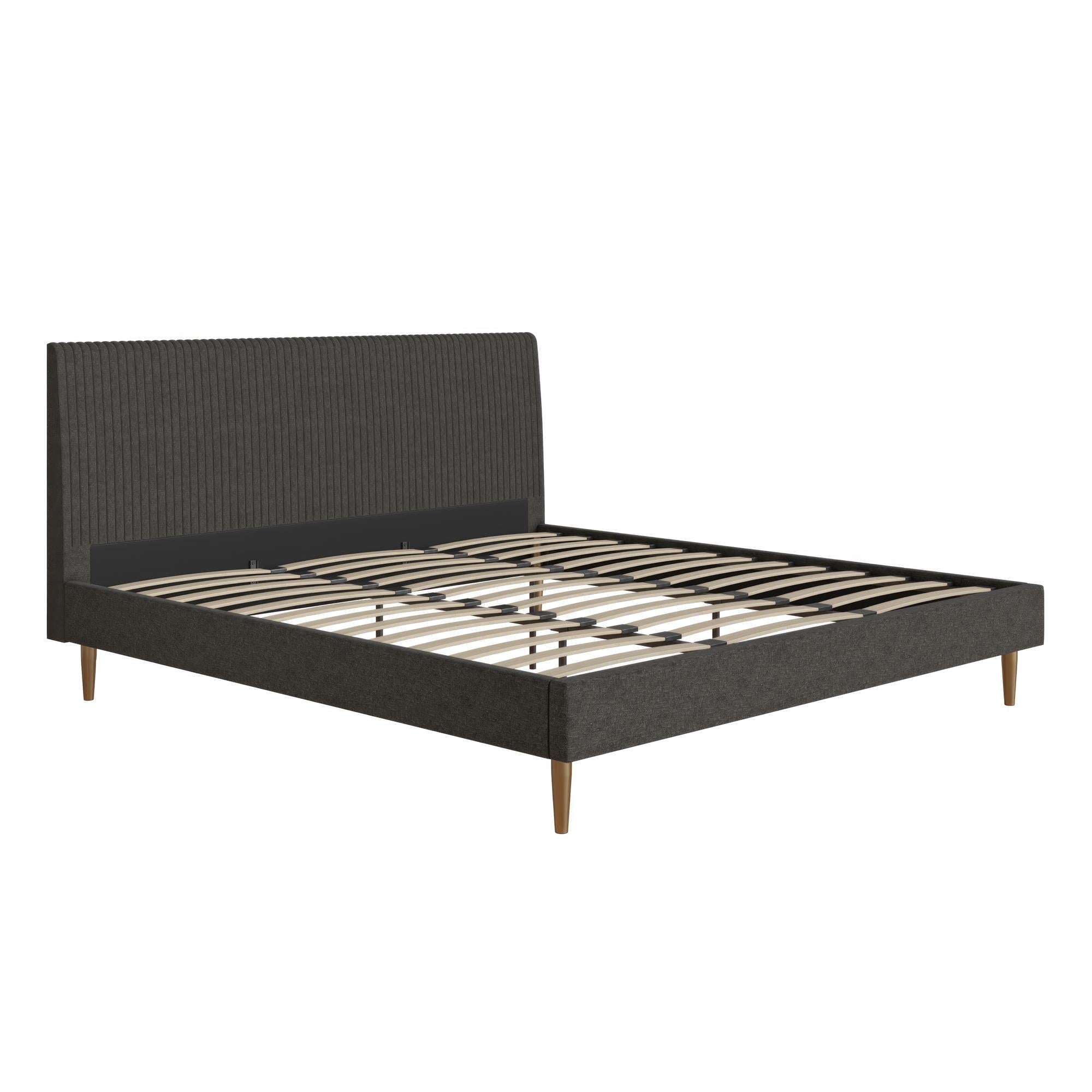Mr. Kate Daphne Upholstered Bed - Dark Gray - King