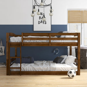DHP Sierra Kids' Wood Bunk Bed - Mocha - Full-Over-Full