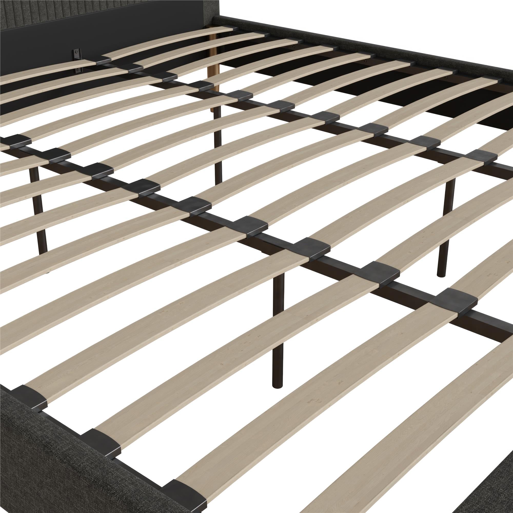 Mr. Kate Daphne Upholstered Bed - Dark Gray - King