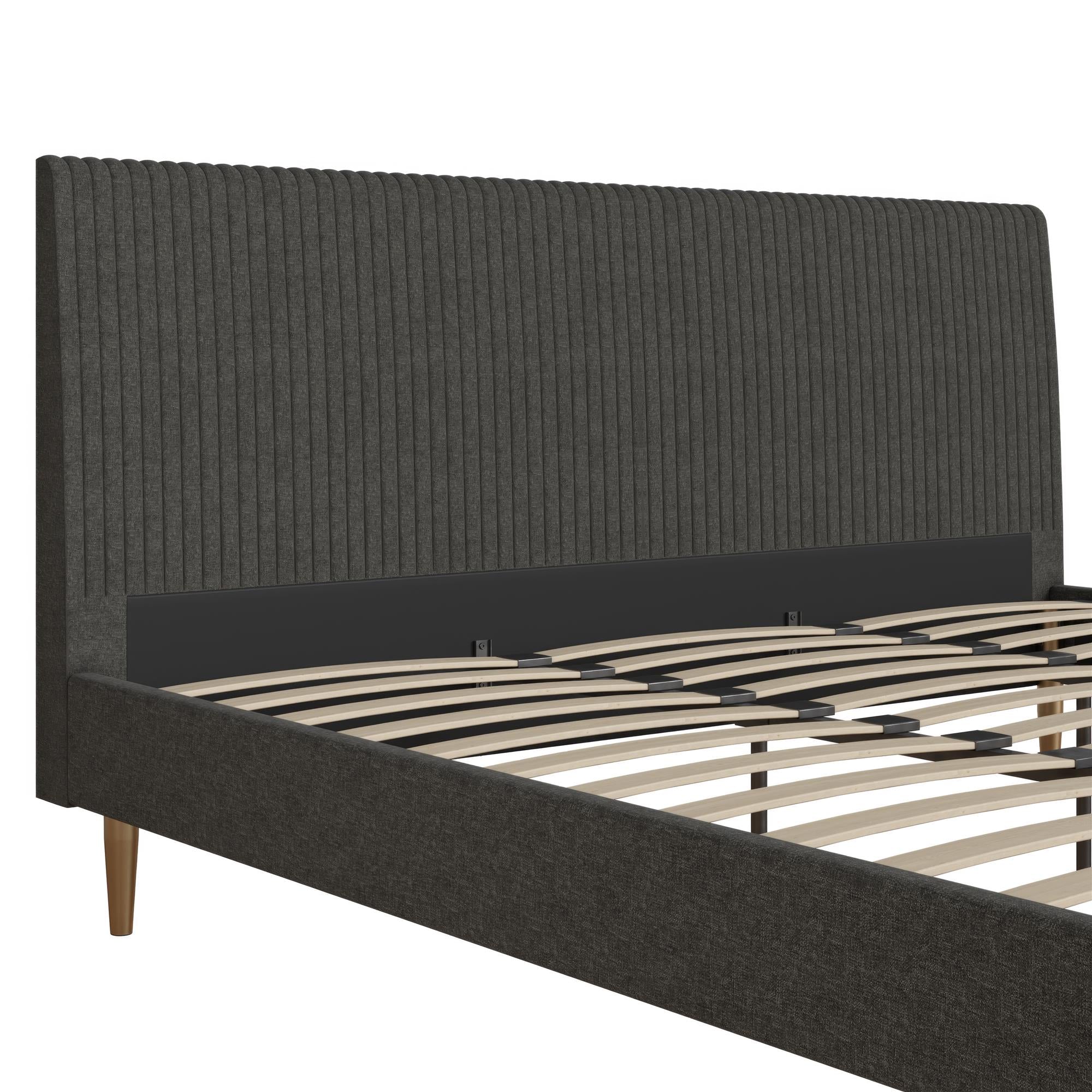 Mr. Kate Daphne Upholstered Bed - Dark Gray - King