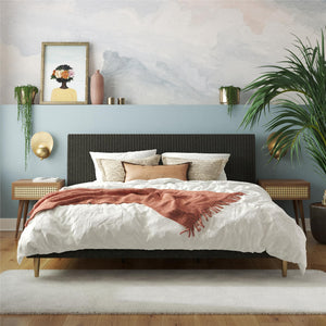 Mr. Kate Daphne Upholstered Bed - Dark Gray - King
