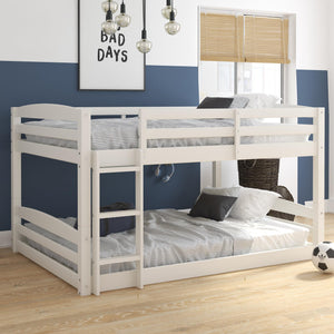 DHP Sierra Kids' Wood Bunk Bed - White - Full-Over-Full