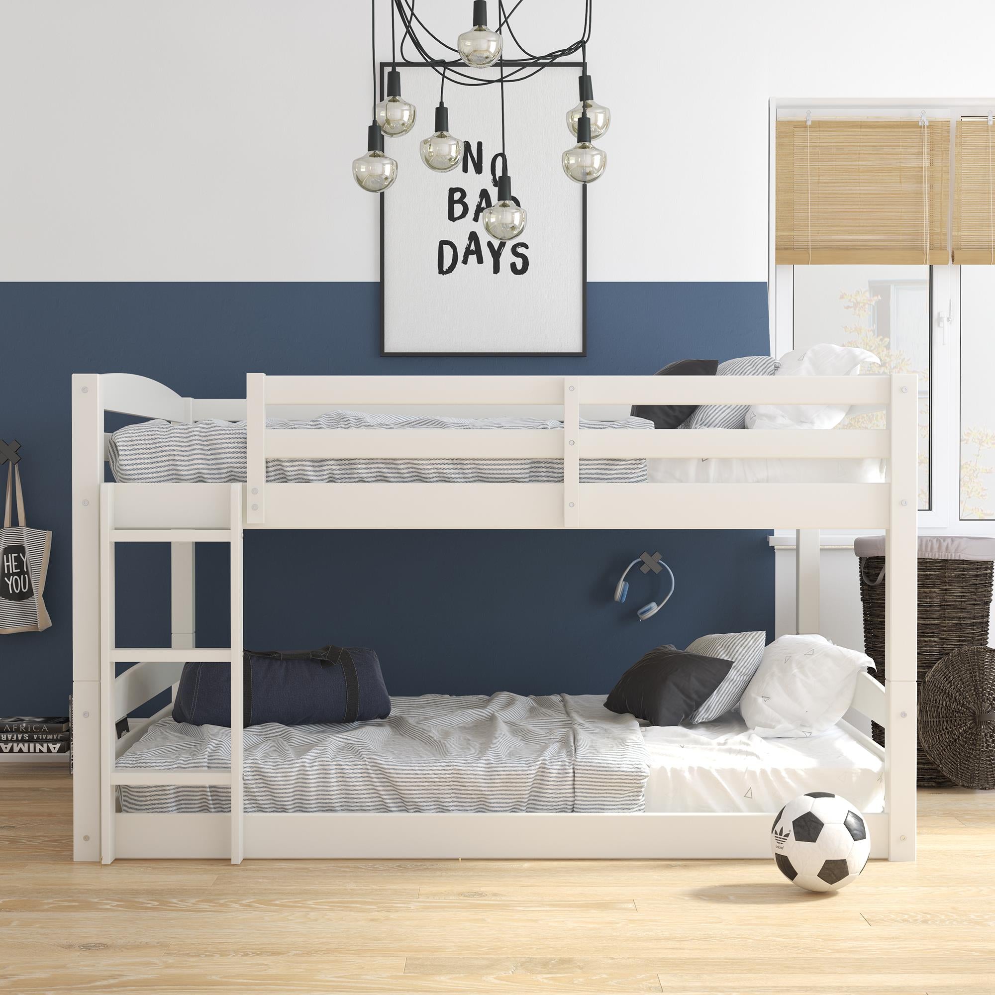 DHP Sierra Kids' Wood Bunk Bed - White - Full-Over-Full