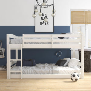 DHP Sierra Kids' Wood Bunk Bed - White - Full-Over-Full