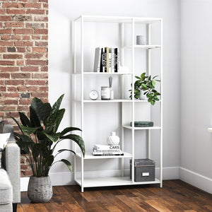 Systembuild Evolution Mission District Metal Bookcase Room Divider - White