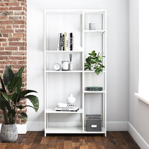 Systembuild Evolution Mission District Metal Bookcase Room Divider - White