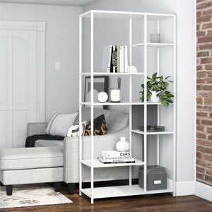 Systembuild Evolution Mission District Metal Bookcase Room Divider - White