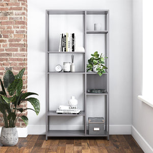 Systembuild Evolution Mission District Metal Bookcase Room Divider - Graphite Grey