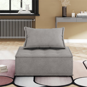 DHP Paloma Single Sofa Chair - Taupe - 1-Seater