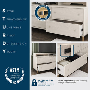Novogratz Kalissa Media Dresser for TVs up to 50" - Gray Oak