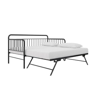 DHP Oddny Metal Daybed with Pop Up Trundle Bed - Black - Twin