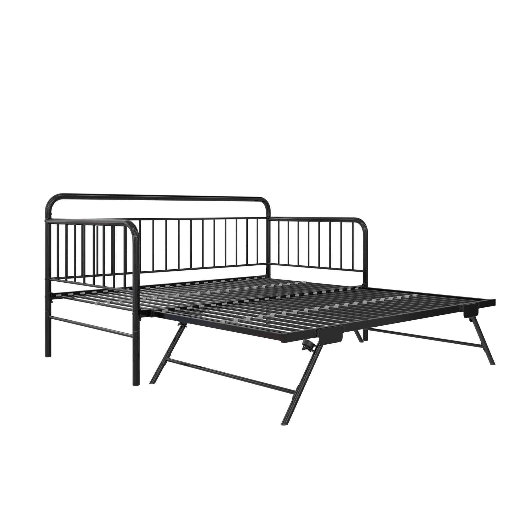 DHP Oddny Metal Daybed with Pop Up Trundle Bed - Black - Twin