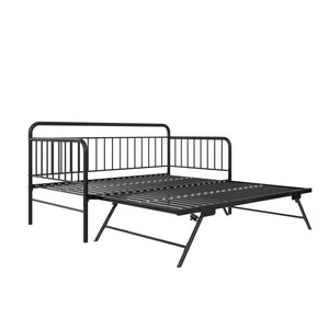 DHP Oddny Metal Daybed with Pop Up Trundle Bed - Black - Twin