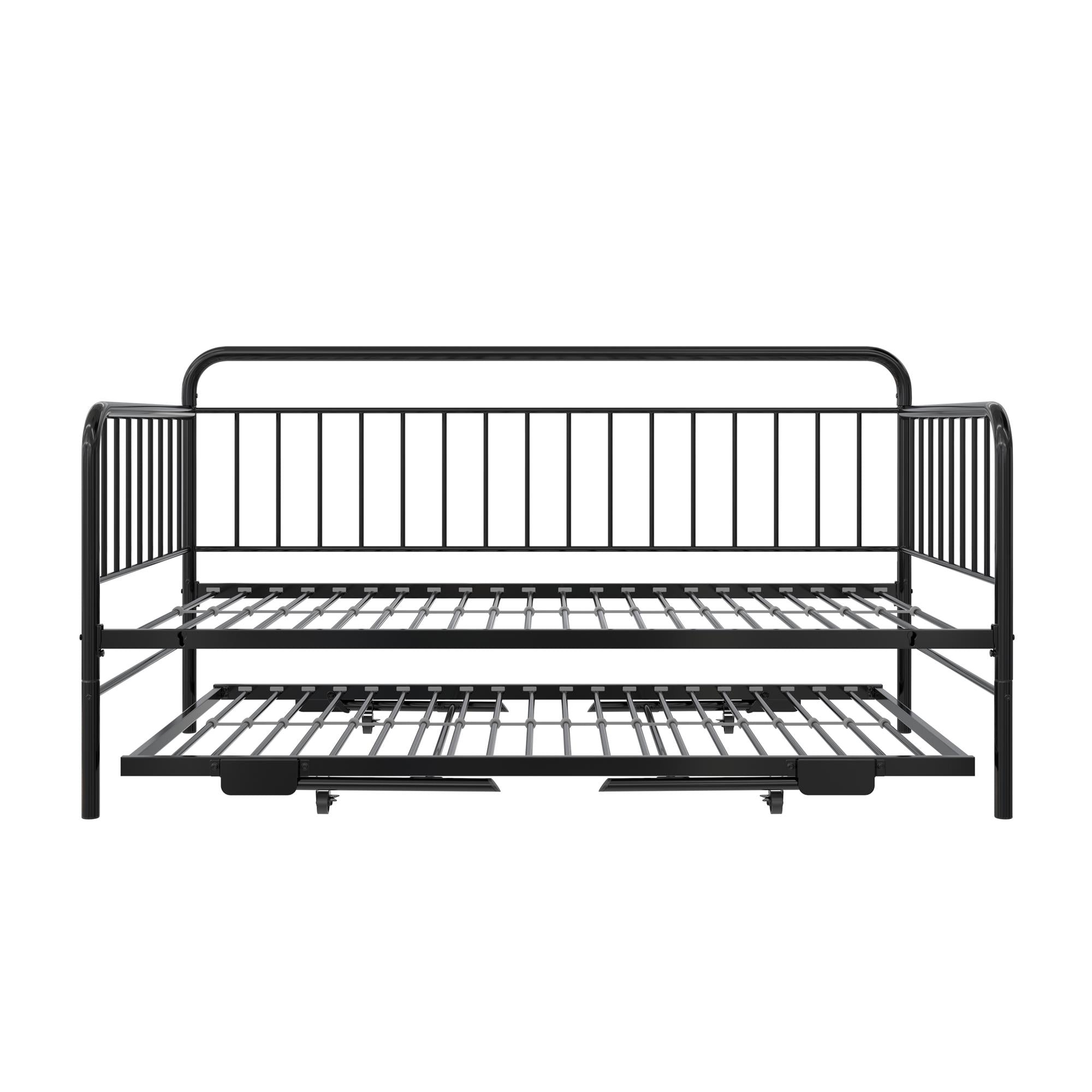 DHP Oddny Metal Daybed with Pop Up Trundle Bed - Black - Twin