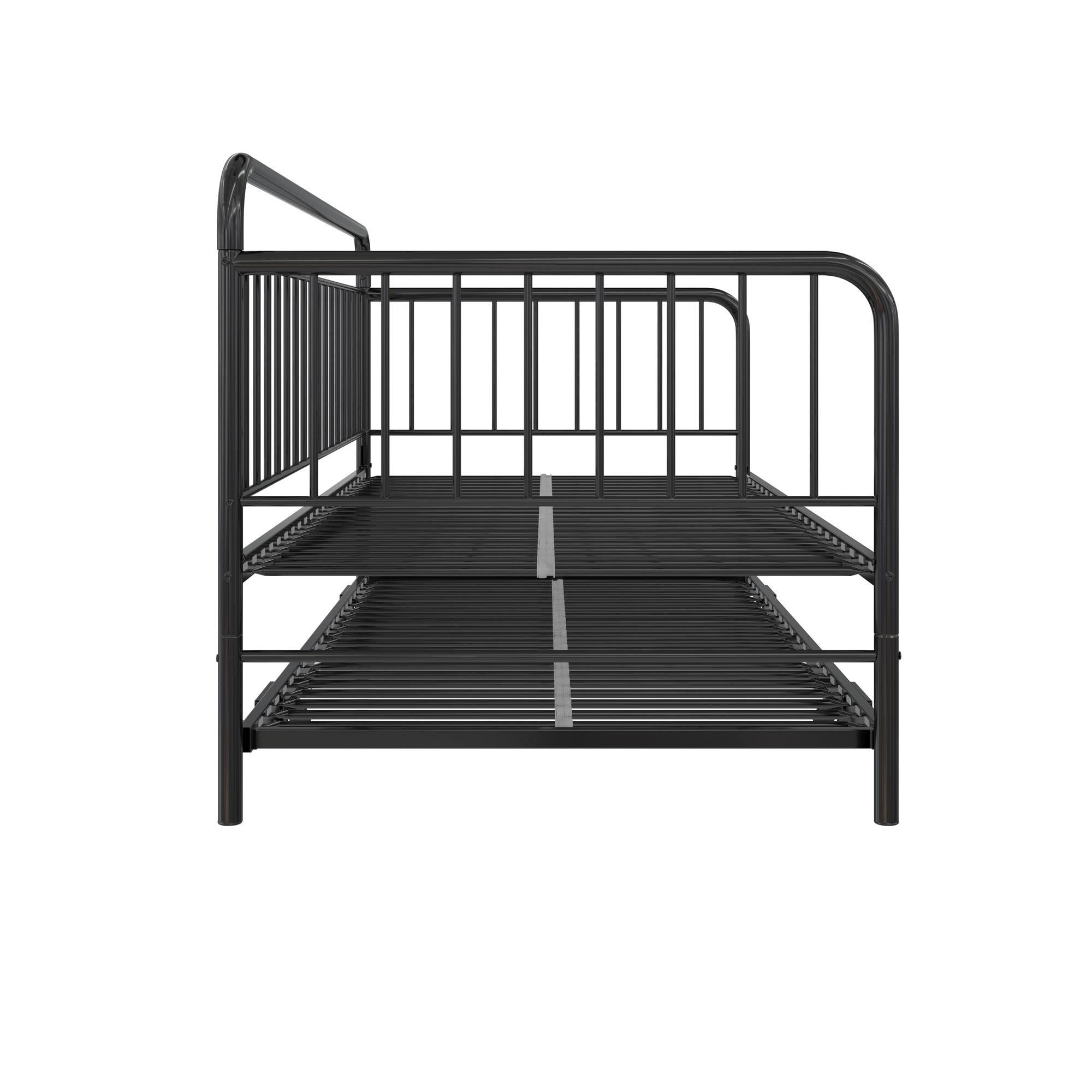 DHP Oddny Metal Daybed with Pop Up Trundle Bed - Black - Twin