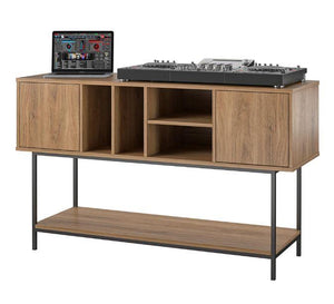 Novogratz Cooper Media Credenza/DJ Stand - Danish Walnut