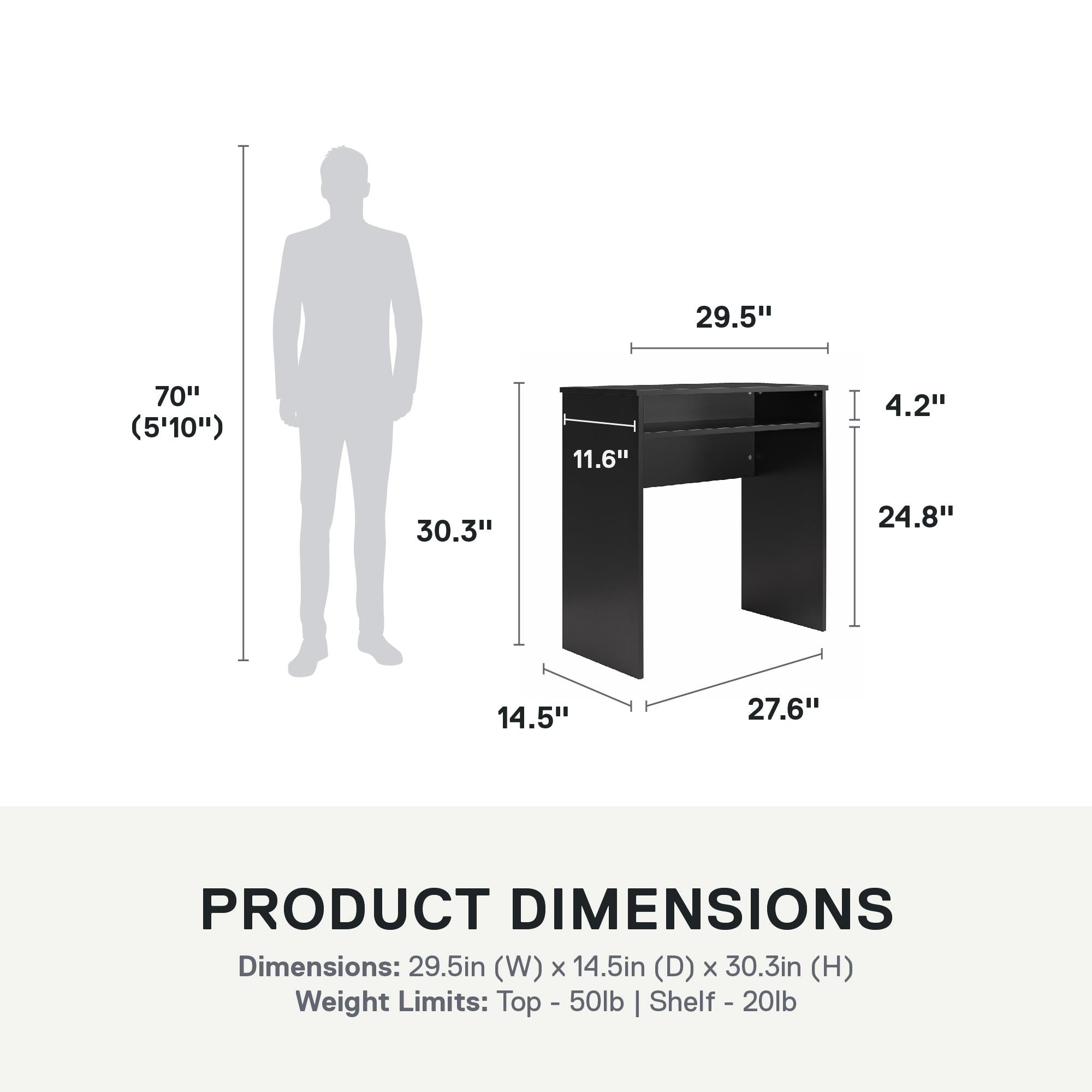 Ameriwood Home Kennedy Computer Desk - Black