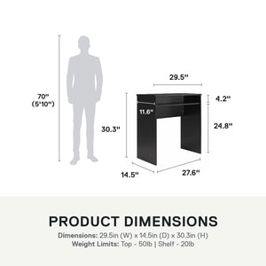 Ameriwood Home Kennedy Computer Desk - Black
