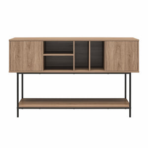 Novogratz Cooper Media Credenza/DJ Stand - Danish Walnut