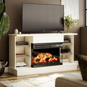 Ameriwood Home Oslo Fireplace Console for 65" TVs - Plaster