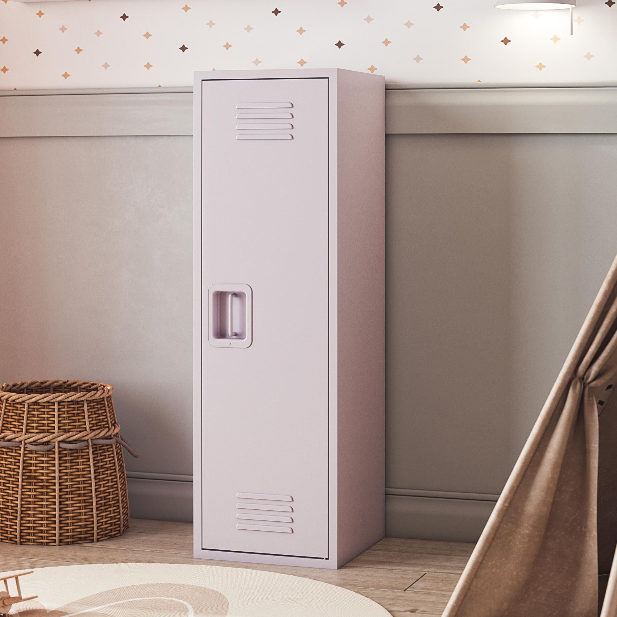 Max & Finn Casey Kids Tall Metal Storage Locker - Lavender