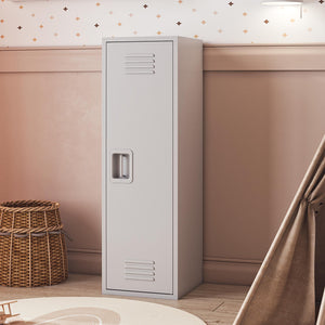 Max & Finn Casey Kids Tall Metal Storage Locker - Dove Gray