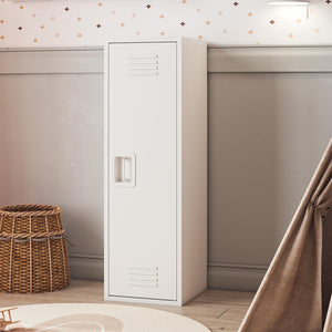 Max & Finn Casey Kids Tall Metal Storage Locker - White