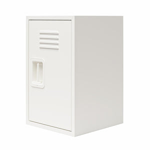 Max & Finn Casey Kids Stackable Mini Metal Storage Locker - White