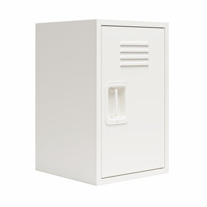 Max & Finn Casey Kids Stackable Mini Metal Storage Locker - White