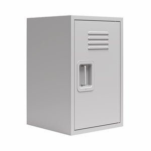 Max & Finn Casey Kids Stackable Mini Metal Storage Locker - Dove Gray