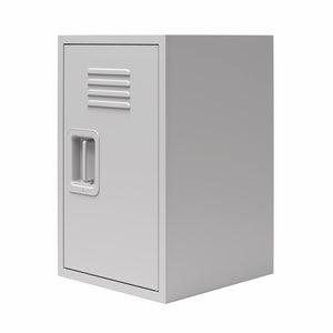 Max & Finn Casey Kids Stackable Mini Metal Storage Locker - Dove Gray