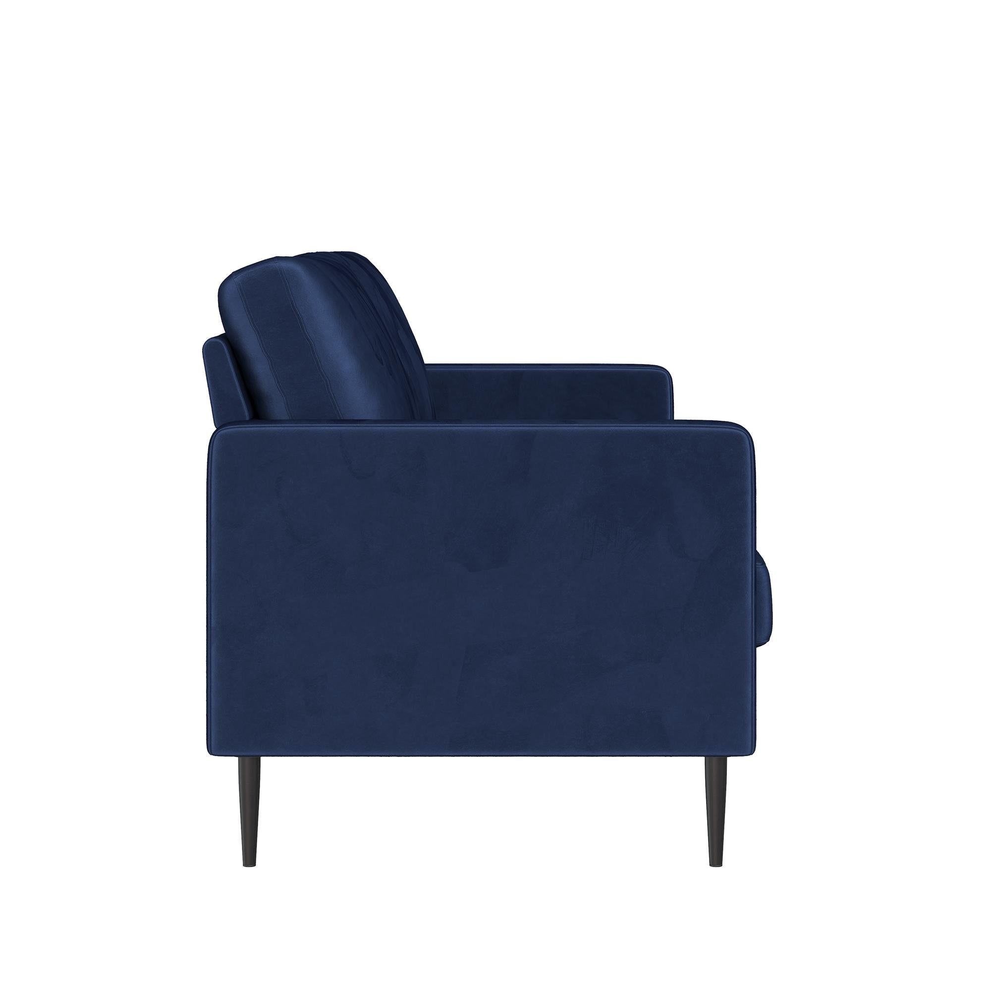 RealRooms Ellie 3-Seater Velvet Sofa - Blue