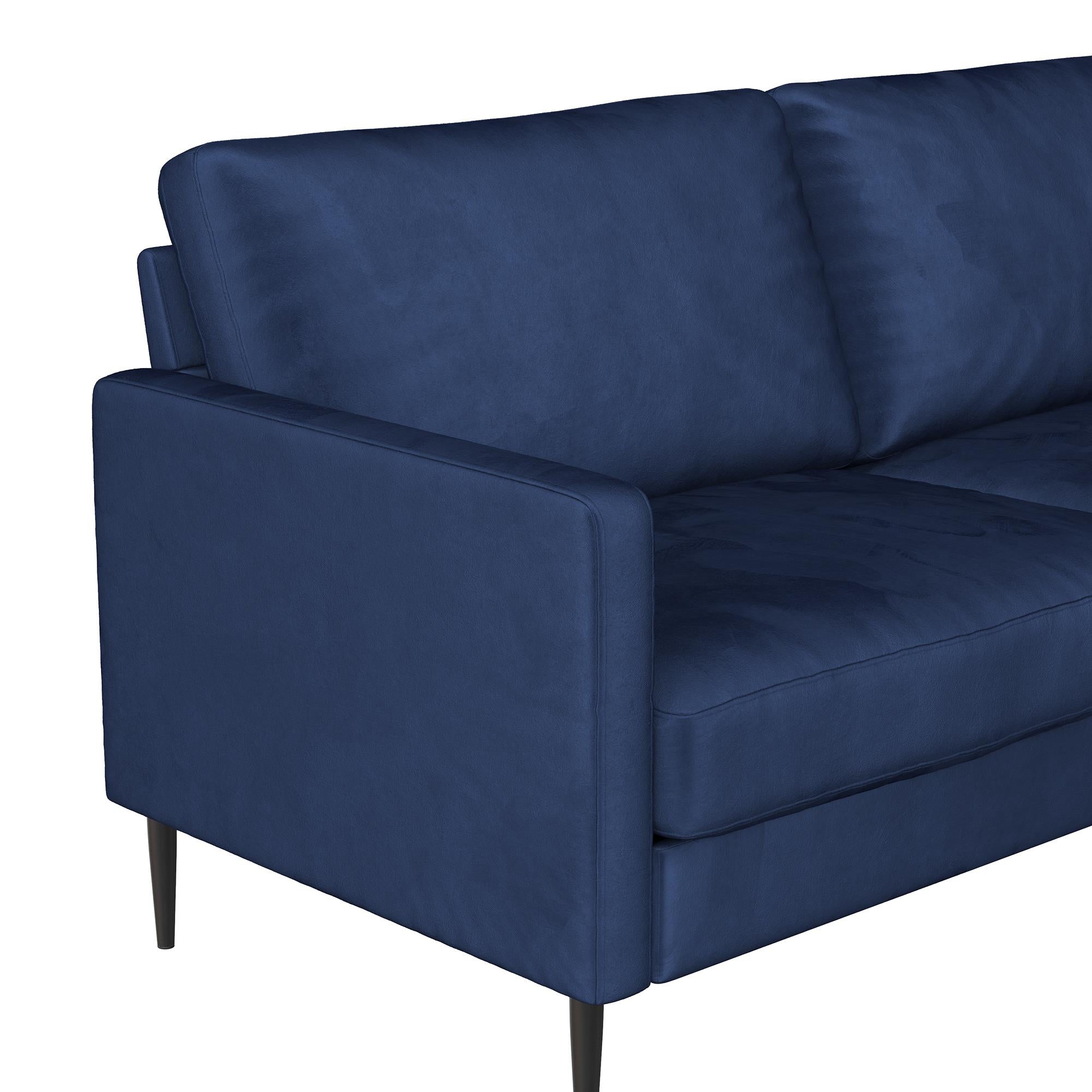 RealRooms Ellie 3-Seater Velvet Sofa - Blue