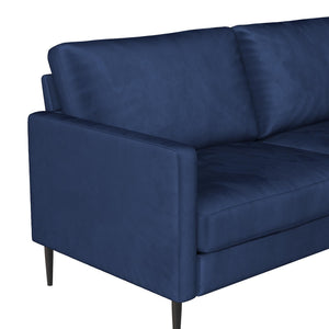 RealRooms Ellie 3-Seater Velvet Sofa - Blue