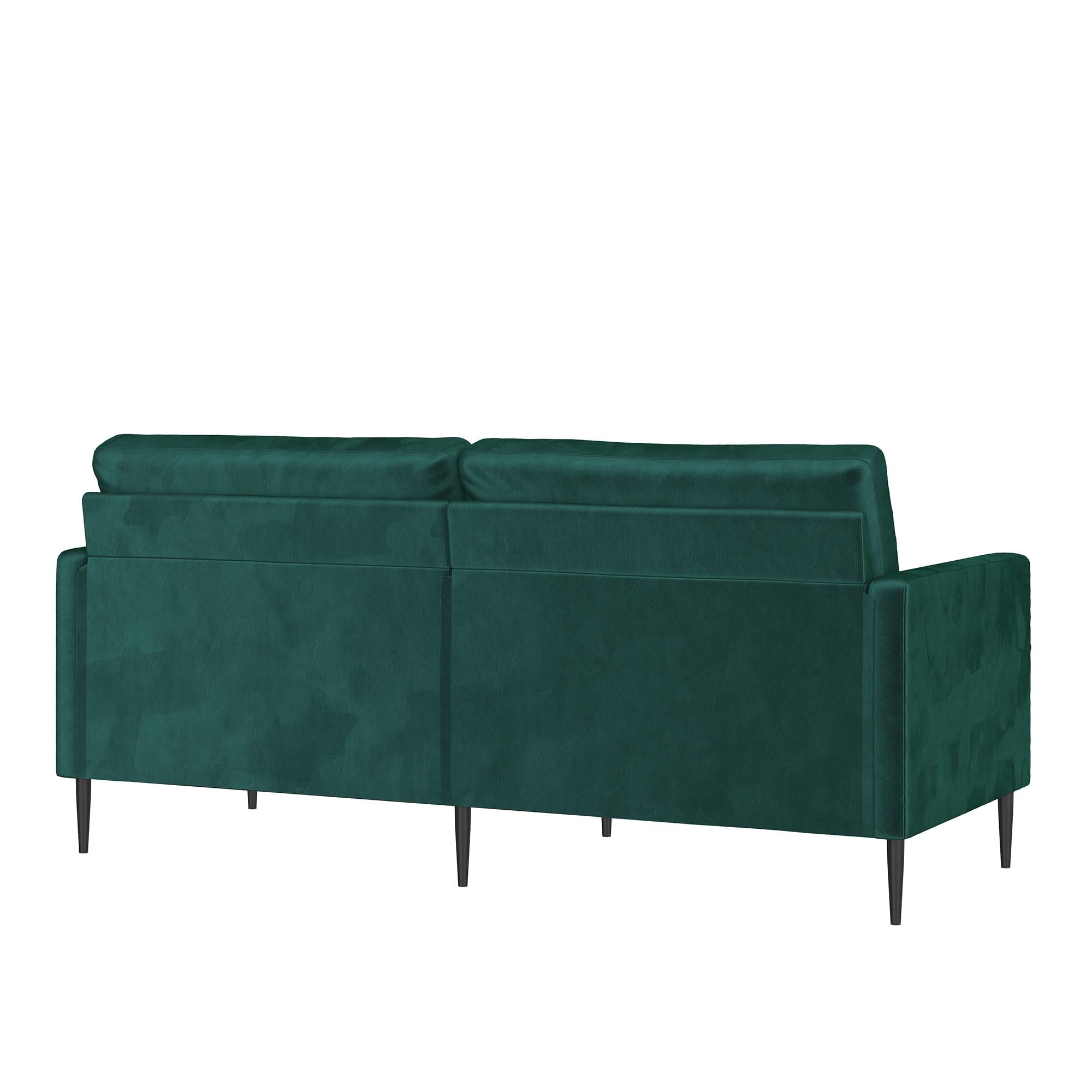 RealRooms Ellie 3-Seater Velvet Sofa - Green