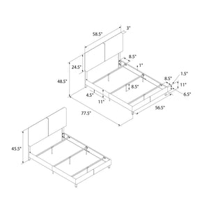 DHP Janford Upholstered Bed Frame - Gray - Full