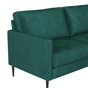 RealRooms Ellie 3-Seater Velvet Sofa - Green