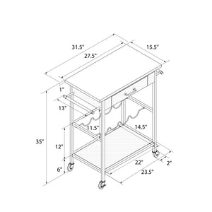 Novogratz Nora Multifunctional Kitchen Cart - Black
