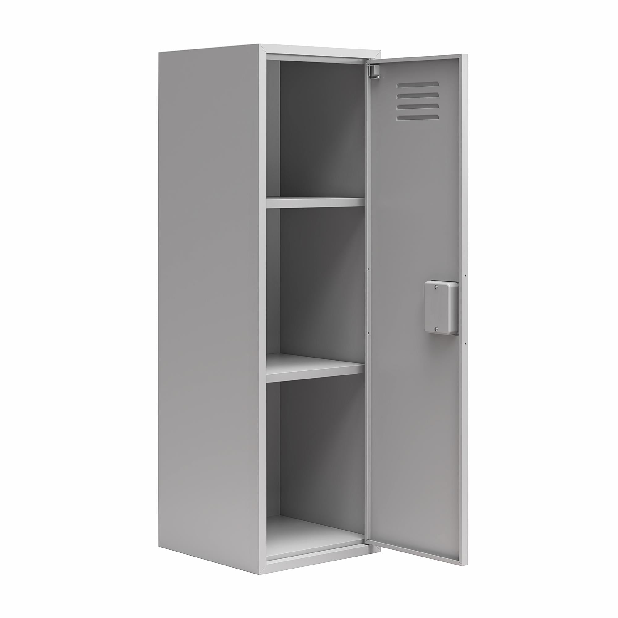 Max & Finn Casey Kids Tall Metal Storage Locker - Dove Gray