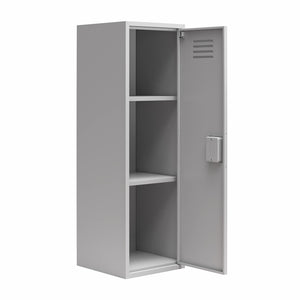 Max & Finn Casey Kids Tall Metal Storage Locker - Dove Gray