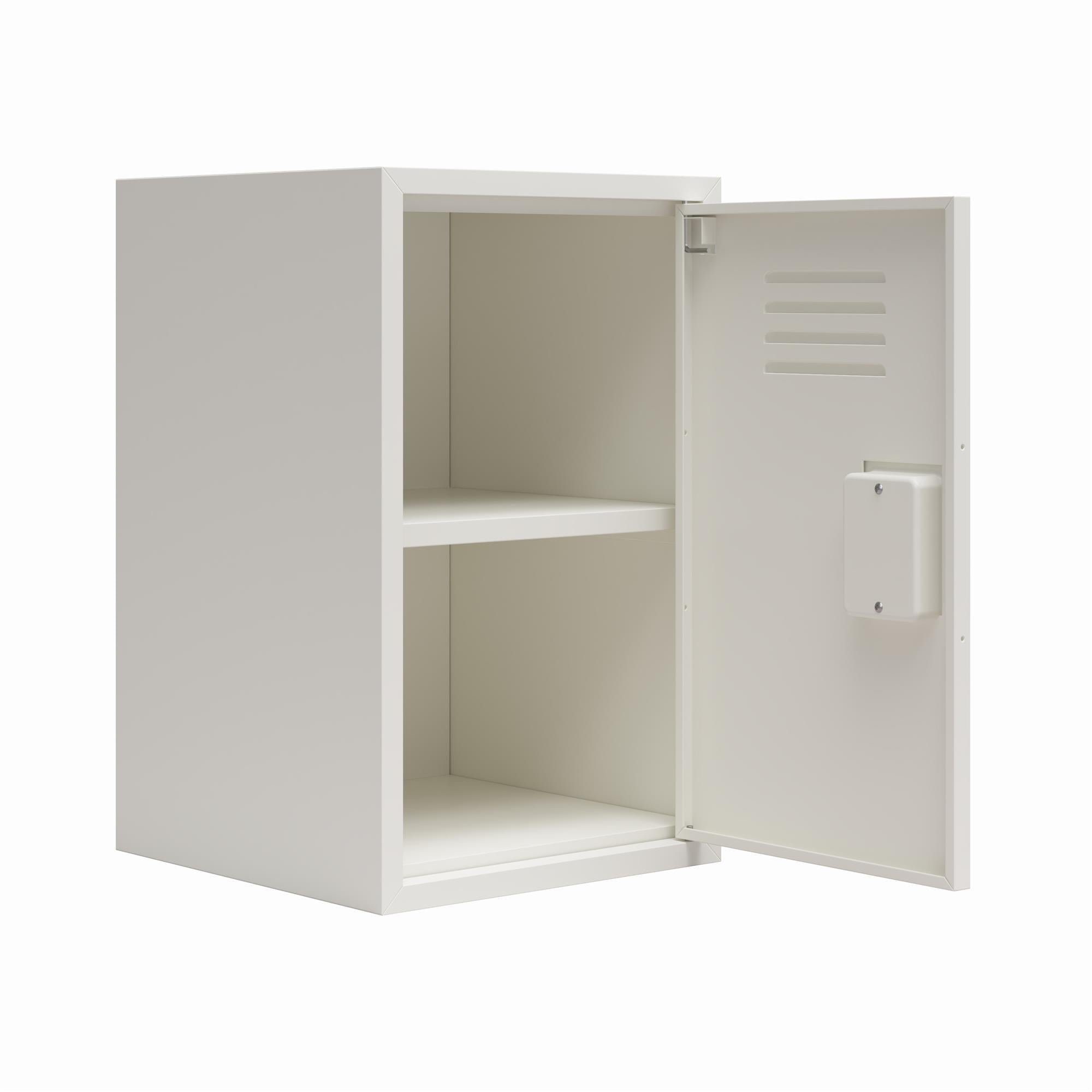 Max & Finn Casey Kids Stackable Mini Metal Storage Locker - White