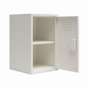Max & Finn Casey Kids Stackable Mini Metal Storage Locker - White